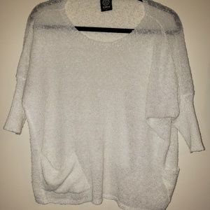 White knit light sweater